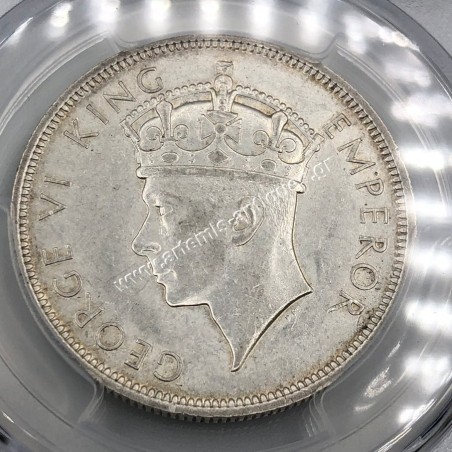 1/2 Crown 1937 George VI PCGS AU58 Νότια Ροδεσία