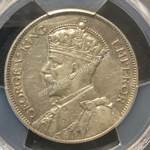 1/2 Crown 1934 George V PCGS Genuine Cleaned - AU Detail Νότια Ροδεσία
