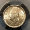 2 Piastres 1348-1929 BP Fuad PCGS MS64 Egypt