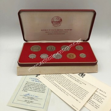 Σετ Δεκαδικών Νομισμάτων Proof 1977 Μάλτα
