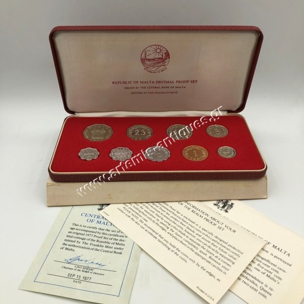 Proof Decimal Coinage 1977 Malta