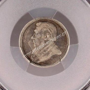 6 Pence 1892 PCGS F15 South Africa