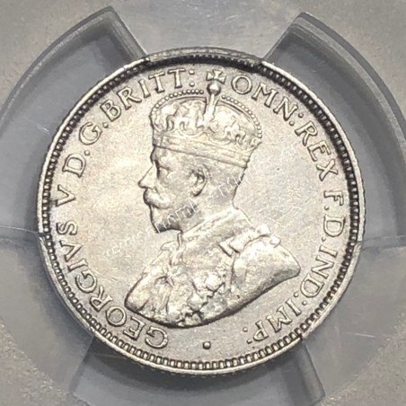 6 Pence (D) 1914 George V PCGS Genuine Harshly Cleaned-AU Detail Αυστραλία