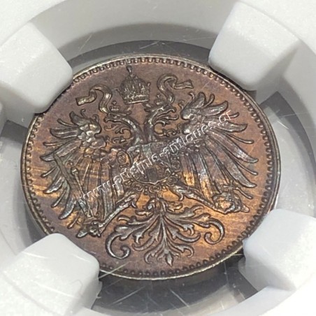 2 Heller 1894 Franz Joseph I NGC MS 65 BN Αυστρία