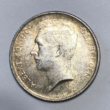 1 Frank 1914 UNC Albert I Belgium