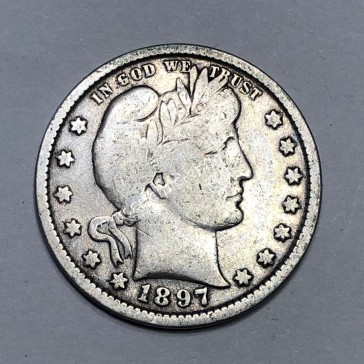 1/4 Dollar 1897 Barber Quarter