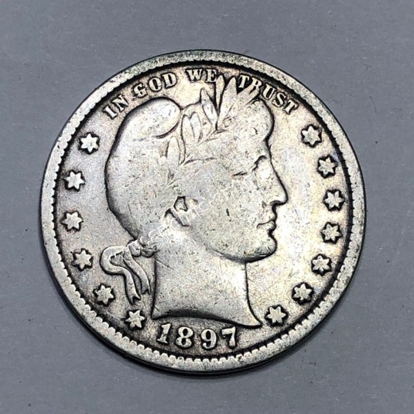 1/4 Dollar 1897 Barber Quarter