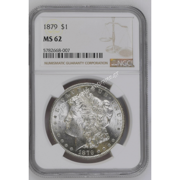 1 Dollar 1879 NGC MS 62 Morgan