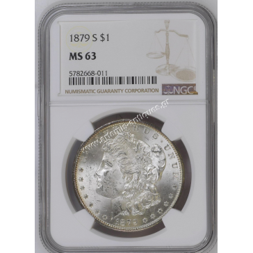 1 Dollar 1879 S NGC MS 63 Morgan