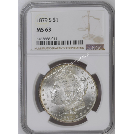 1 Dollar 1879 S NGC MS 63 Morgan