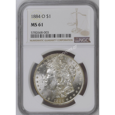 1 Dollar 1884 O NGC MS 61 Morgan