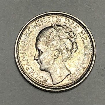 10 Cents 1944 P Wilhelmina Netherlands