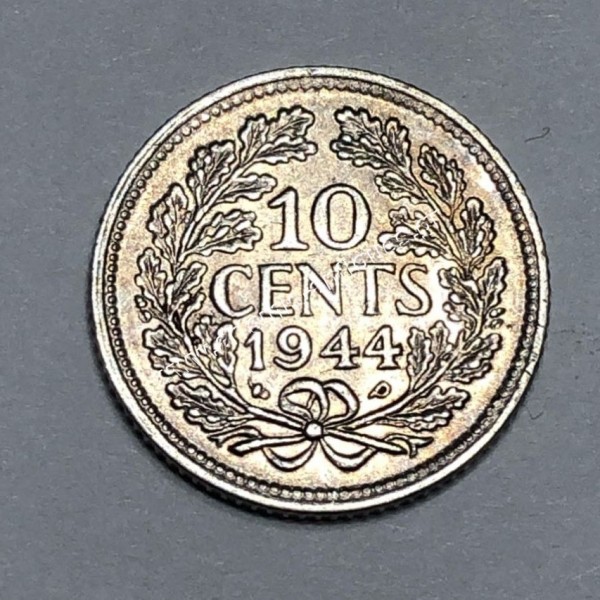 10 Cents 1944 P Wilhelmina Ολλανδία