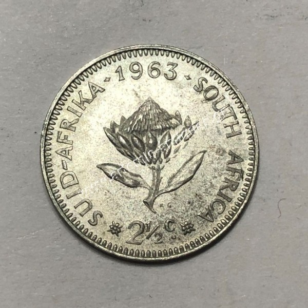 2 1/2 Cents 1963 Proof South Africa