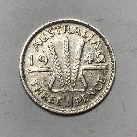 3 Pence 1942 D George VI Αυστραλία