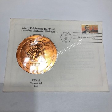 Liberty Enlightening the World Centennial Celebration 1886-1986 FDC with Official Seal