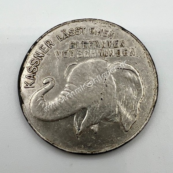Magician Kassner Makes an Elephant Disappear Lucky Token Germany