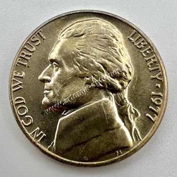5 Cents 1977 Jefferson Five Cents FS GEM-BU