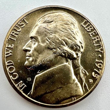 5 Cents 1975 D Jefferson Five Cents FS GEM-BU