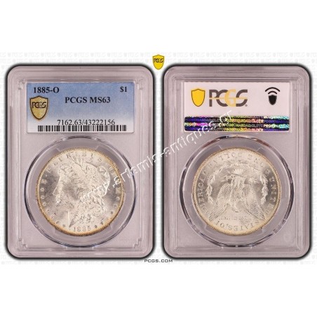 1 Dollar 1885 O PCGS MS63 Morgan