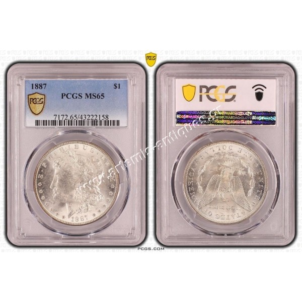 1 Dollar 1887 PCGS MS65 Morgan