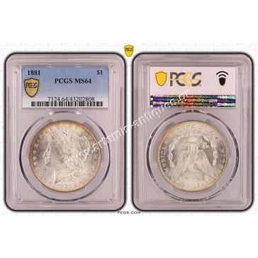 1 Dollar 1881 PCGS MS64 Morgan