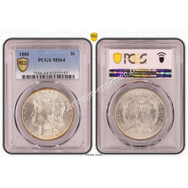 1 Dollar 1886 PCGS MS64 Morgan