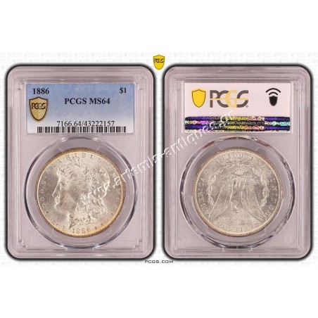 1 Dollar 1886 PCGS MS64 Morgan