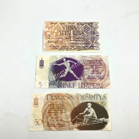 Χαρτονομίσματα Ολυμπιακών Αγώνων 1991 Λιθουανία