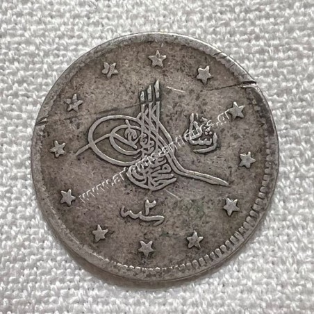 2 Kurus 1327/1910 Mehmed V Ottoman Empire