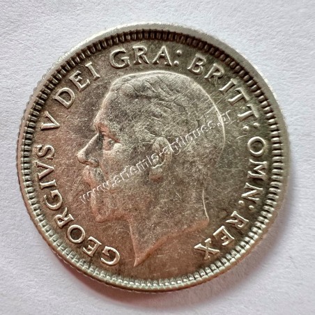 6 Pence 1927 AU-UNC George V Ηνωμένο Βασίλειο