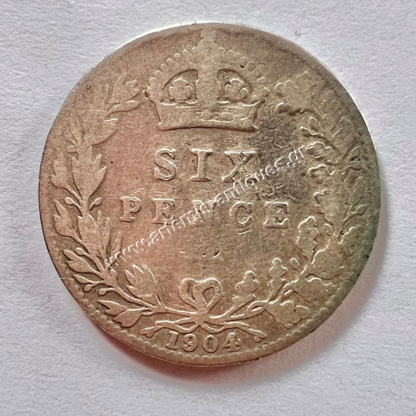 6 Pence 1904 Edward VII Ηνωμένο Βασίλειο