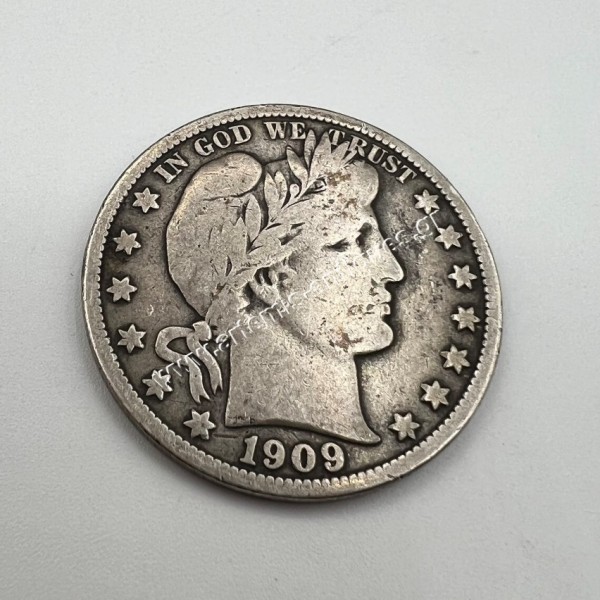 1/2 Dollar 1909 Barber Half Dollar