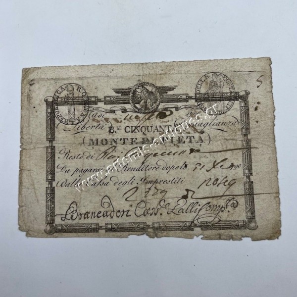 50 Baiocchi 1798 Ρωμαϊκή Δημοκρατία Ιταλικά Κράτη