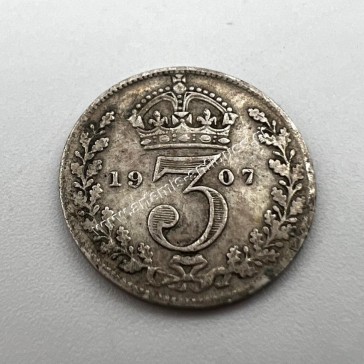 3 Pence 1907 Edward VII Ηνωμένο Βασίλειο 2