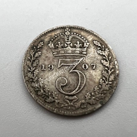 3 Pence 1907 Edward VII United Kingdom