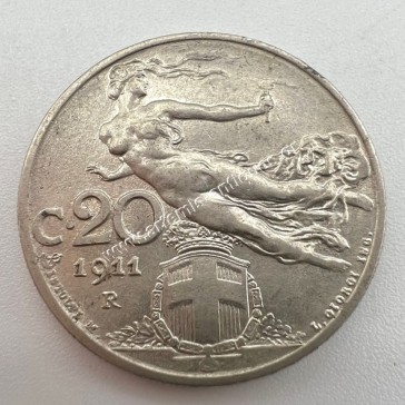20 Centesimi 1911 AU-UNC Vittorio Emanuele III Ιταλία 2