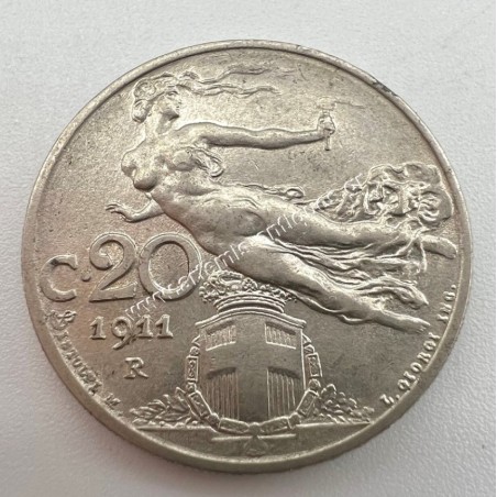 20 Centesimi 1911 AU-UNC Vittorio Emanuele III Italy