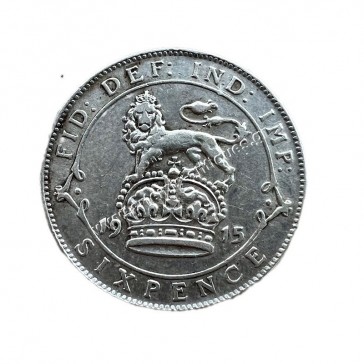 6 Pence 1915 George V United Kingdom 2