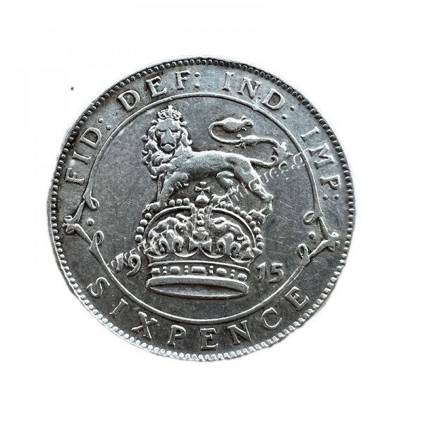 6 Pence 1915 George V Ηνωμένο Βασίλειο