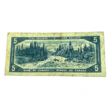 5 Dollars 1954 P-77b Elizabeth II Καναδάς