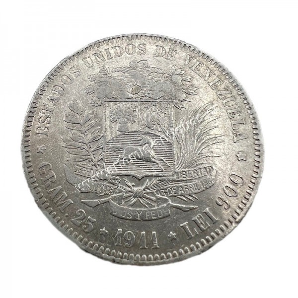 5 Bolivares 1911 Venezuela