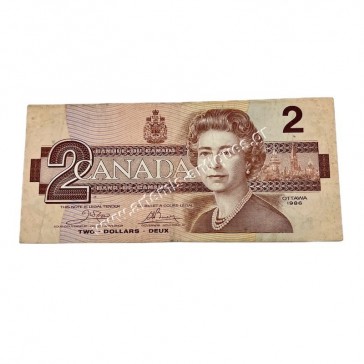 2 Dollars 1986 P-94a Elizabeth II Canada