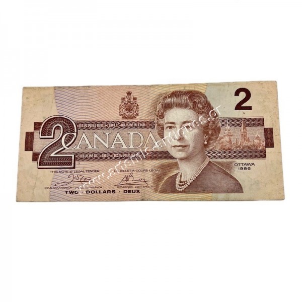 2 Dollars 1986 P-94a Elizabeth II Καναδάς