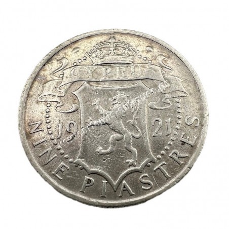 9 Piastres 1921 George V Κύπρος