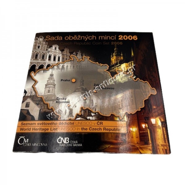 Uncirculated Coin Set 2006 and Unesco Token Czech Republic