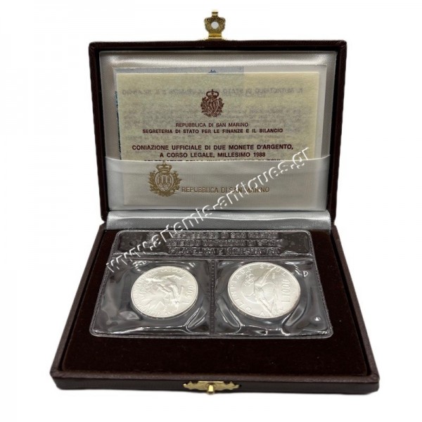 500 Lire and 1000 Lire 1988 Olympic Games San Marino