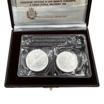 500 Lire and 1000 Lire 1988 Olympic Games San Marino 2