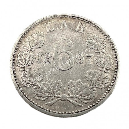 6 Pence 1897 South Africa