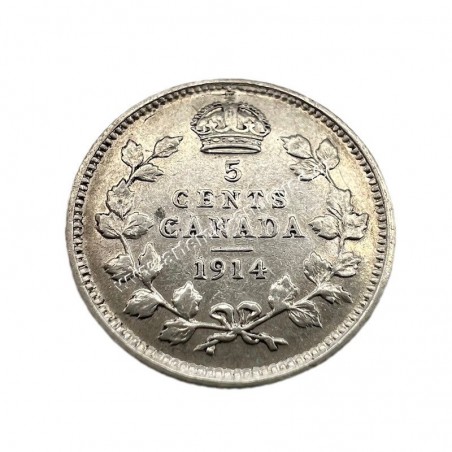 5 Cents 1914 George V Καναδάς